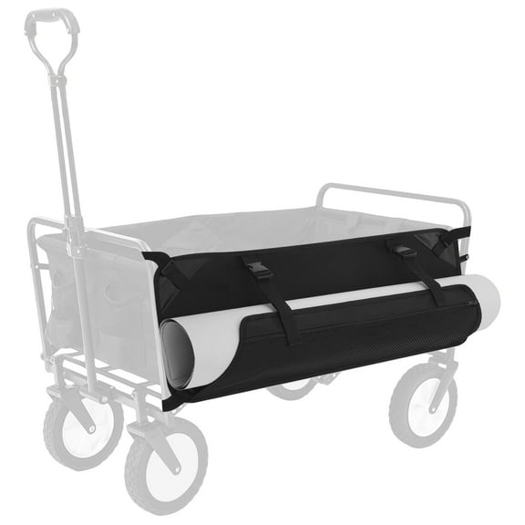 Qenwkxz Collapsible Wagon Side Pocket with Mesh Pouch Waterproof Folding Wagon Side Pocket for Folding Garden Cart Camping and Sports Black