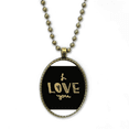 thumbnail image 1 of Yo amo el oro cotizacion handwrite Collar Colgante de cadena vintage Colección de joyas colgantes Unbranded M, 1 of 3
