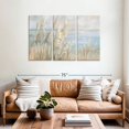 thumbnail image 2 of Elephant Stock Seaside Pampas Grass Wall Art - Horizontal Multi Panel Canvas - Living Room Wall Decor - Floral And Botanical Multi Panel - Blue And Beige Decor By Danhui Nai - 57" x 36", 2 of 8