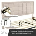 thumbnail image 6 of Modern Sleep Mornington Upholstered Platform Metal Bed Frame, Full, Linen, 6 of 10