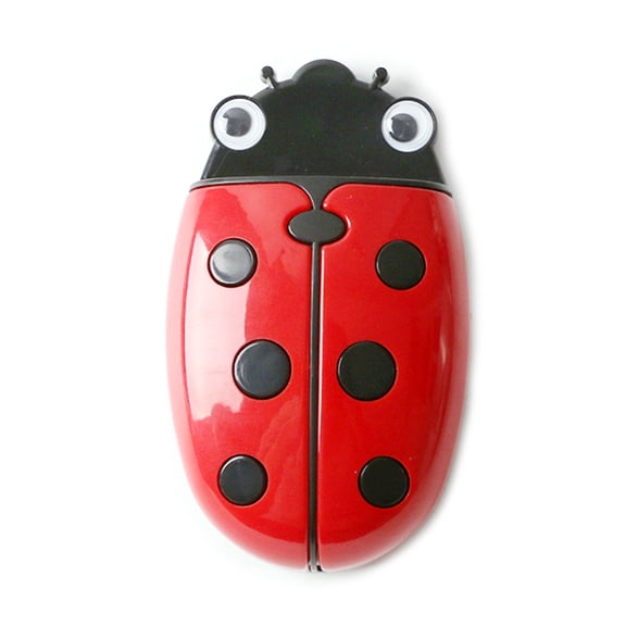 Jesscasday Cute Ladybug Fridge Magnetic Storage Box Eraser Whiteboard Pen Organizer Holder