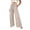 White, variant on WIZUTIZ Women's Jogger Pants Elastic Waist Drawstring Ankle Cuff Side Pockets Full Length Casual Trousers Soft Brushed Adjustable Fit Comfy