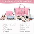 thumbnail image 6 of Gynky Travel Duffle Bag Set 2 Pack Weekender Bags for Women with Shoe Compartment Carry On Overnight Gym Duffel Bags with Wet Pocket Hospital Bags for Labor and Delivery, 6 of 8