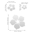thumbnail image 3 of 1 juego de calcomanías de pared de flores, calcomanías acrílicas para espejo de pared, calcomanías para espejo de casa., 3 of 7