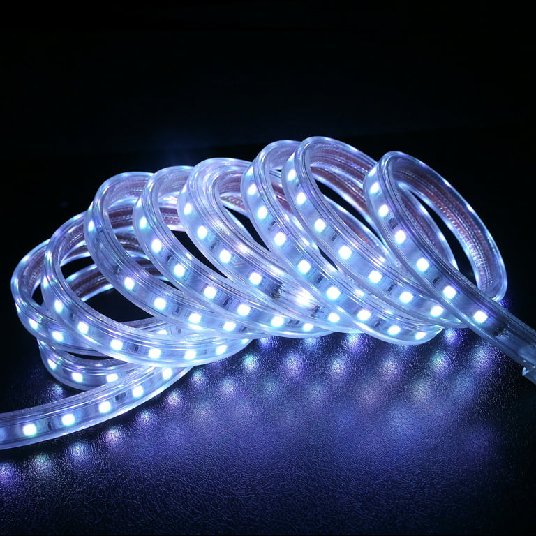 WYZworks LED Strip Lights, 100 ft SMD 5050, IP65 Waterproof Color Changing  Permanent Outdoor Flexible Rope Lighting - 16 Colors, Multi Modes, Dimmable 