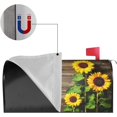thumbnail image 4 of Hipster Sunflowers On Wooden Background Mailbox Covers Magnetic Post Letter Box Cover for Garden Yard Decor Outside Home Standard 21x18 in, 4 of 6
