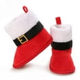 thumbnail image 4 of Monfince Newborn Baby Warm Winter Snow Boots Toddler Soft Sole Anti-Slip Infant Prewalker Unisex Crib Shoes Red 0-6M, 4 of 8