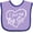 Lavender and Purple, variant on Inktastic I Love My Big Sis in White Chalk Heart Boys or Girls Baby Bib