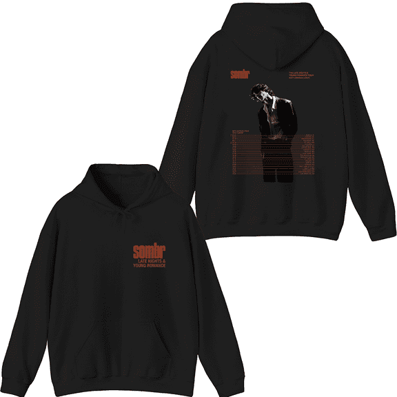 Sombr Merch The Late Nights Young Romance Tour Hoodie Men Women Long Sleeve Pullover Tops