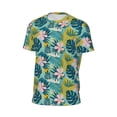 thumbnail image 6 of Wukai Tropical Floral Print Men's Short-Sleeved Mesh T-Shirt,Quick-Dry Short Sleeve Workout T-Shirt-5X-Large, 6 of 8