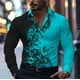 thumbnail image 1 of Camisa con estampado de calle informal para hombre nueva de , de lujo, a la moda, de alta calidad, con solapa y manga larga, talla grande, 1 of 6