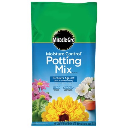 Miracle-Gro Moisture Control Potting Mix, 16-Quart (0.53-Cubic Feet)