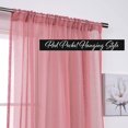 thumbnail image 2 of Quality Home Set of 2 Linen-Textured Semi-Sheer Curtain Panels – Rod Pocket Faux Linen Window Treatment for Living Room, Dining Room, Bedroom (Mauve, 52" W x 84 " L), 2 of 5