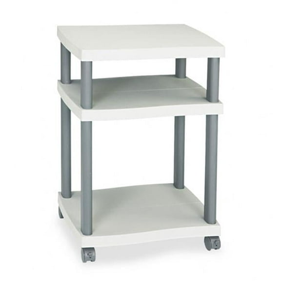 Deskside Wave Printer Stand in Gray