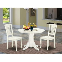 East West Furniture Dining Room Set Linen White, SHAV3-LWH-W