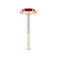 thumbnail image 6 of ANGARA Natural Oval 1.25 ct Ruby Halo Ring with Diamond Accents in 14K Rose Gold for Women (Size-8x6mm) | July Birthstone Jewelry for Her, 6 of 13