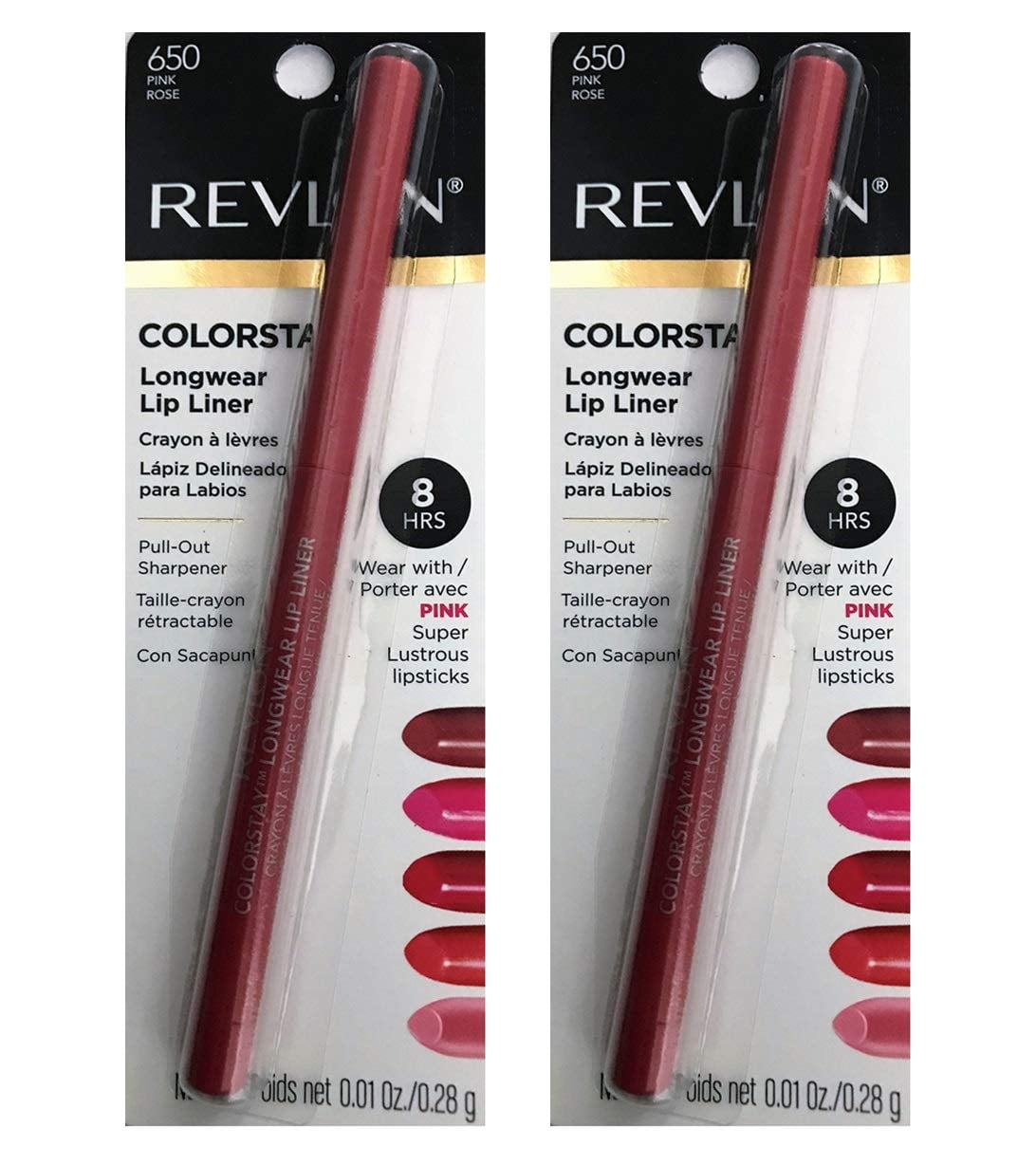 Pack of 2 Revlon Colorstay Longwear Lip Liner, Pink (650)