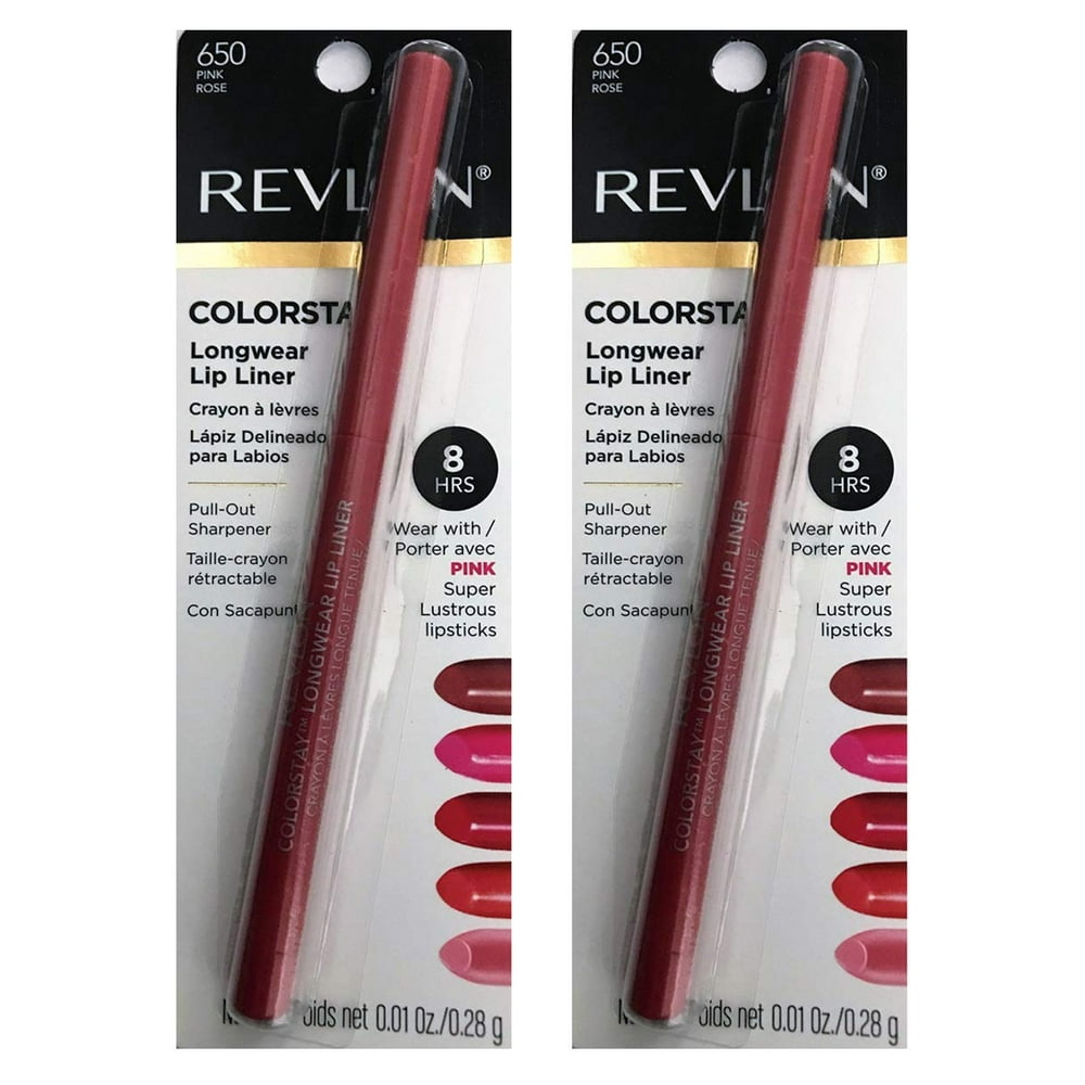 Pack of 2 Revlon Colorstay Longwear Lip Liner, Pink (650)