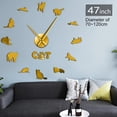 thumbnail image 3 of American Shorthair Cat Breeds With Mirror Numbers Stickers Wall Art Clock Watch Kitty Animals Design 3D DIY Acrylic Wall Clock(Gold,47inch), 3 of 9