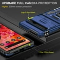 thumbnail image 7 of ELEHOLD Heavy Duty Rugged Case for Google Pixel 7 Pro Full Body Protection with Camera Lens Cover Magnetic Metal Ring Holder Kickstand Anti-Scratch Shockproof Case, Navyblue, 7 of 7