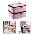 thumbnail image 3 of Bolsa de Almacenamiento de esmalte de uñas Yinane Doble Capa Capacidad para 30 Botellas Rosa, 3 of 8