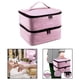 thumbnail image 3 of Bolsa de Almacenamiento de esmalte de uñas Yinane Doble Capa Capacidad para 30 Botellas Rosa, 3 of 8