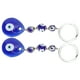 Peahefy 2Pcs Porte-Clés Porte-Clés Turquoise Bleu Amulette Pendentif Perles Porte-Clés Bijoux Artisanat – image 1 sur 8