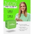 thumbnail image 6 of Liquipel Powertek Neon Party Type-C Fast Charging Wall Charger 20W PD USB-C for iPhone, iPad, iWatch, Galaxy, Tablet, 6 of 8