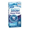 Great Value Slider Zipper Freezer Bags, Quart, 18 Count