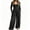 Dark Gray #1, variant on Wide Leg Jumpsuits for Women Square Neck Smocked High Waist Baggy Jumpsuits Loose Fit Office Work Casual Daily Wear ,S