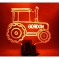 thumbnail image 3 of Tractor Shape Design Engraved Captivating Handmade Personalized Farm Construction Hauling Pulling Farming Tractor Night Light Up Table Lamp LED, Our Newest Feature - It's WOW, With Remote, 16 Colors, 3 of 10