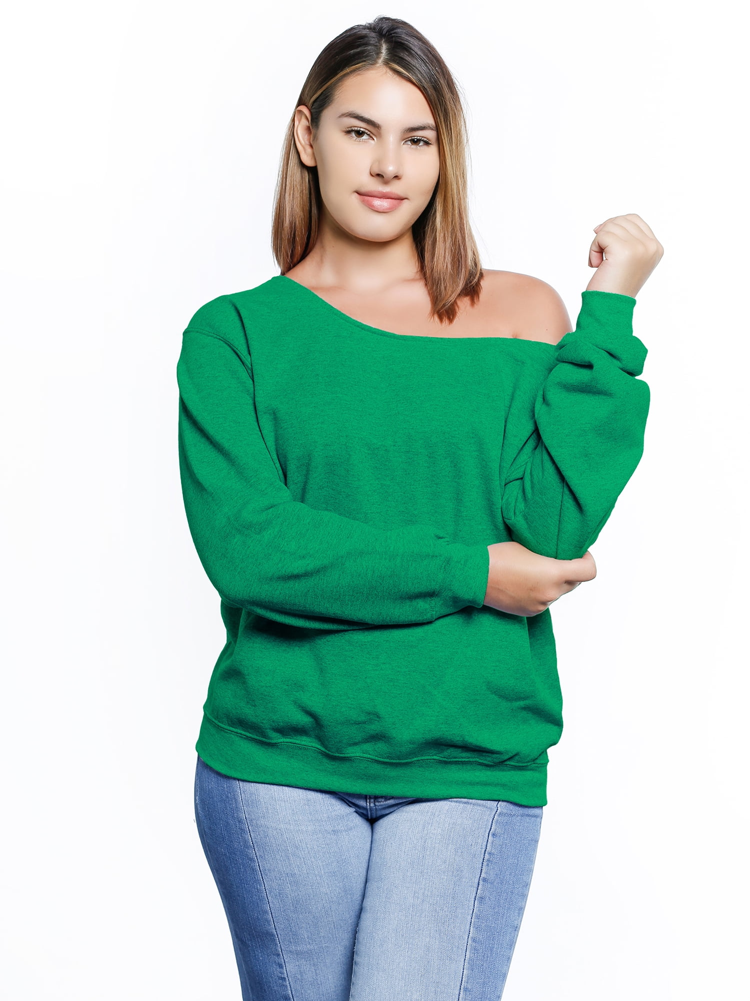 oversized off shoulder sweatshirt