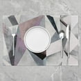 thumbnail image 2 of Geometric Placemats Table Mats, Modern Abstract Art Placemats for Dining Table Set of 4, Retro Light Pink Grey Triangle Placemat Set Non-Slip Easy to Clean for Kitchen Dining Table, 2 of 4