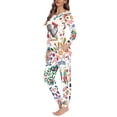 thumbnail image 2 of FOR U DESIGNS Flower Rooster Pajamas for Women Set Long Sleeve Nightwear for Women Set of 2 Size 2XL Ladies Pj Bottoms Lightweight Lounge Set with Pockets Jogger Sleepwear Set for Women, 2 of 6