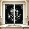 thumbnail image 6 of 2 Pack 2D Printed Kitchen Curtain 28x47 Inches, Washable Decorative Short Curtain Pair with Rod Pocket, Window Curtain for Kitchen Bedroom Bathroom, 6 of 7