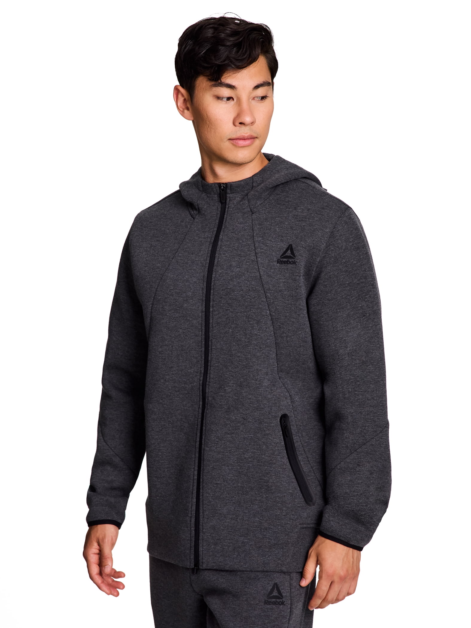 Reebok Men's and Big Men's Momentum Fleece Full Zip Hoodie, Sizes XS-5XL