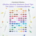 thumbnail image 5 of Ohuhu 104-Color Alcohol Markers, Dual Tip Brush & Fine, Refillable, for Adults & Artists, Honolulu B-New Color Code, 5 of 9