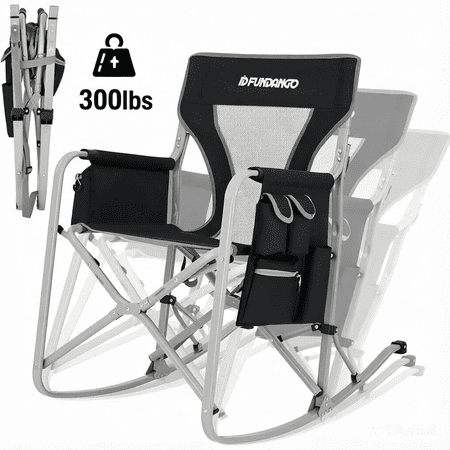 fundango black folding rocking camping product