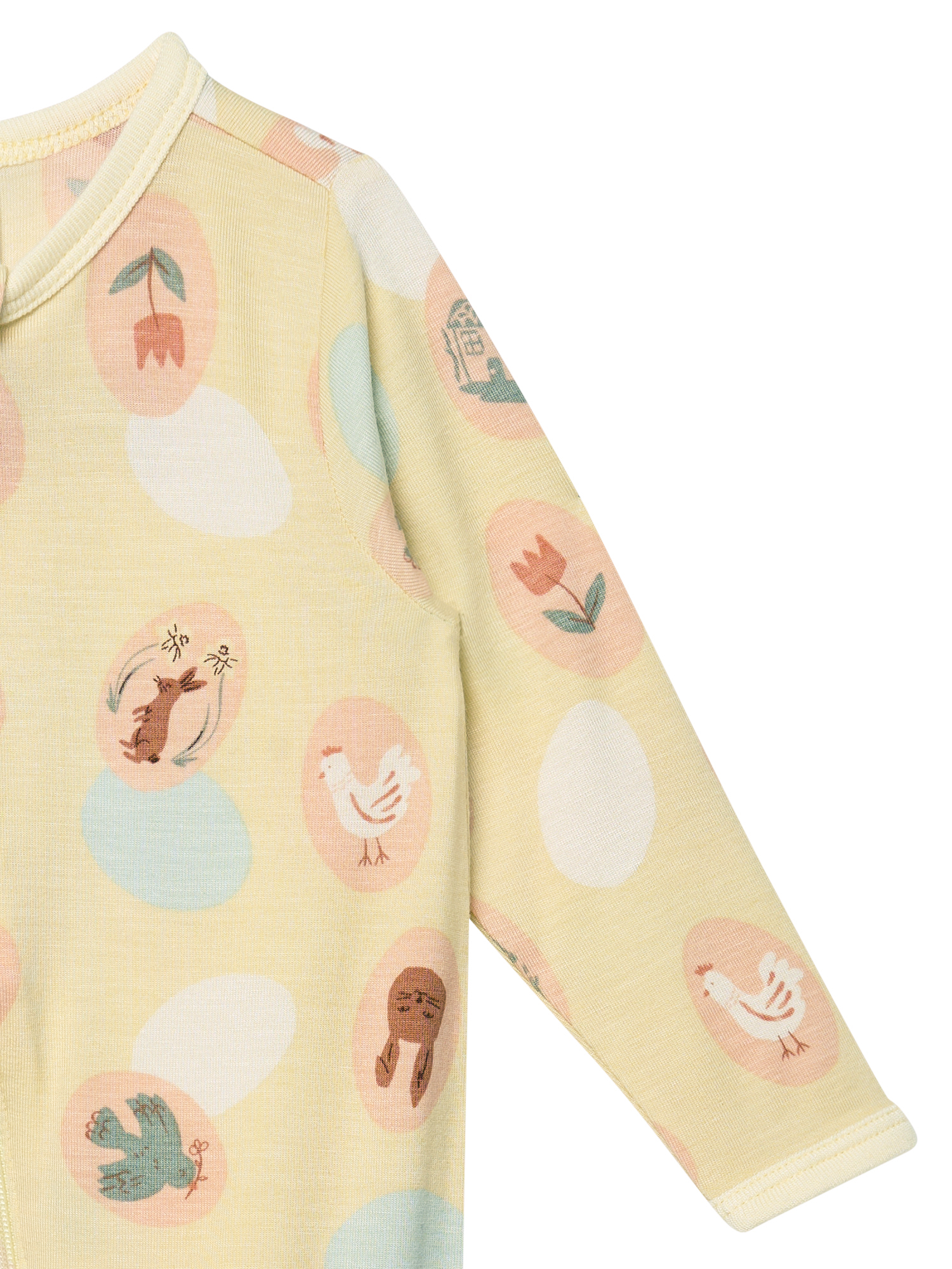Modern Moments by Gerber Baby Neutral Viscose Easter Two-Way Zip Sleep 'N Play Footed Pajamas, Sizes Newborn - 6/9 Months