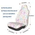 thumbnail image 3 of Wukai Colorful Bunny Full Set Car Seat Covers with Soft Padding Universal Auto Front Seats Protector and Cushion Mat, 3 of 5