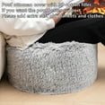 thumbnail image 6 of Ottoman Stuffed with PP Cotton Pouf Filler, Velvet Floor Pouf,Round Ottoman Foot Stool Cushion Storage Ottoman, 20 * 12 Inches Foot Rest for Living Room, Home Decor (Snow Gray), 6 of 17
