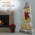 thumbnail image 5 of Alpine Corporation Wooden Christmas Snowman Statue Holiday Decoration, 5 of 13