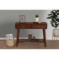 thumbnail image 3 of Alpine Furniture Flynn Wood Console Table with 2 Drawers in Walnut, 3 of 6