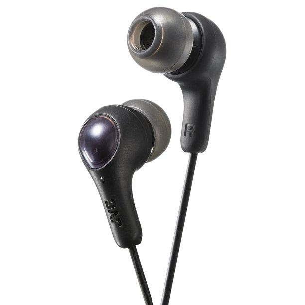 JVC Gumy Earbuds in Ear Headphones (HAFX7BN), Powerful Sound