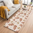 thumbnail image 2 of Brown Botanical Fall Runner Rug 2x6 FT, Non Slip Hallway Carpet, Pastoral Maple Leaf Autumn Rustic Washable Soft Floor Carpet Throw Runner Carpet Long Rug for Entryway Kitchen Bedside Sliding Door, 2 of 9