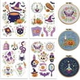 thumbnail image 1 of Water Soluble Embroidery Patterns with Color for Beginners 4 Sheets with 26pcs Wash Away Embroidery Pattern Stabilizer for Hand Sewing Women Adults, 1 of 9