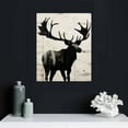 thumbnail image 4 of Nawypu House Decoration Rural Deer Wall Art Mountain Animal Canvas Images Forest Nursery Farmhouse Wildlife Painting Small House Bedroom, Living Room, Bathroom, Home Decoration, 4 of 4