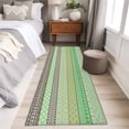 thumbnail image 4 of Sage Green Grey Boho 2'x6' Runner Rugs for Hallway Kitchen Bedside Non Slip Washable, Vintage Ethnic Tribe Abstract Art Entryway Rug Runners with Rubber Backing, Long Carpet Runner for Laundry Room, 4 of 8