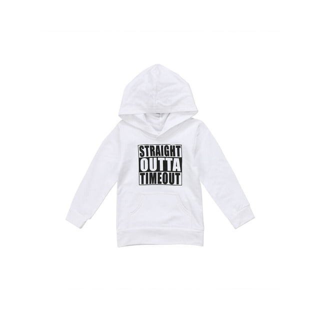 Sudadera informal de algodón con capucha y manga larga para bebé niño pequeño, con estampado de letras a la moda.