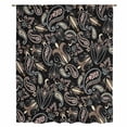 thumbnail image 2 of Boho Black Floral Sheer Curtains 63 Inches Long, Farmhouse Botanical Vintage Paisley Flower Light Filering Curtains, Breathable Simi Curtain Privacy Drapes for Living Room Bedroom Window Treatment, 2 of 9